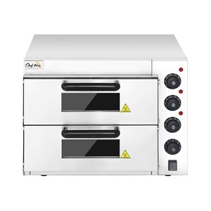 HORNO DE PIZZA ELÉCTRICO PROFESIONAL 2 CÁMARAS 3000W CHEF PRO - CF0119-2