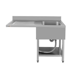 FREGADERO INDUSTRIAL 140X70X85CM CUBETA DERECHA Y ESTANTE CHEF PRO - CF0140-2