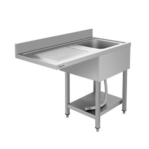 FREGADERO INDUSTRIAL 140X70X85CM CUBETA DERECHA Y ESTANTE CHEF PRO - CF0140-3