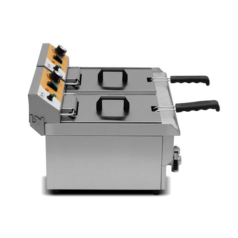 FREIDORA ELÉCTRICA PROFESIONAL 10+10 LITROS 2X3000W CHEF PRO - CF0105-4