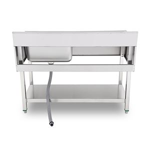 FREGADERO INDUSTRIAL 140X70X85CM CUBETA DERECHA Y ESTANTE CHEF PRO - CF0142-5