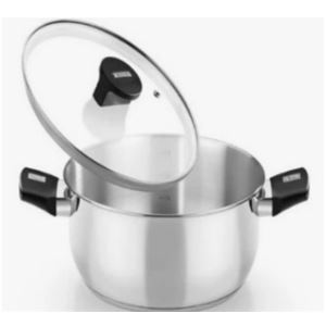 CACEROLA ACERO INOX CON TAPA VIDRIO 26CM ELITE MONIX - M240326
