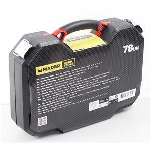 MALETÍN HERRAMIENTAS C.V. 78 PIEZAS 3/8" MADER - 51306-3