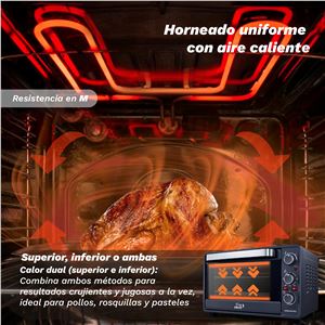 HORNO ELECTRICO CONVECCION 38 LITROS 2000W HR-38PRO GRUNKEL - HR-38PRO-1
