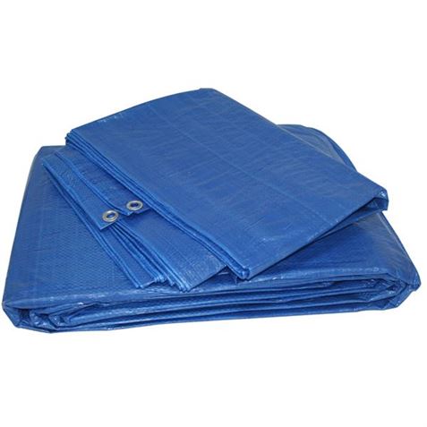 REACONDICIONADO TOLDO / LONA AZUL CON OJALES DE METAL 8X10 METROS SUNGARDEN - SG0067-1