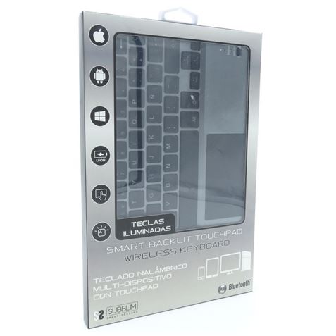 TECLADO BLUETOOTH SMART BT 3.0 TOUCHPAD TECLAS ILUMINADAS SMBT51 - SUB-KBT-SMBT51-2