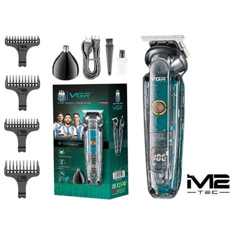 CORTAPELO BATERIA TRANSPARENTE CON DISPLAY GREEN - V-949