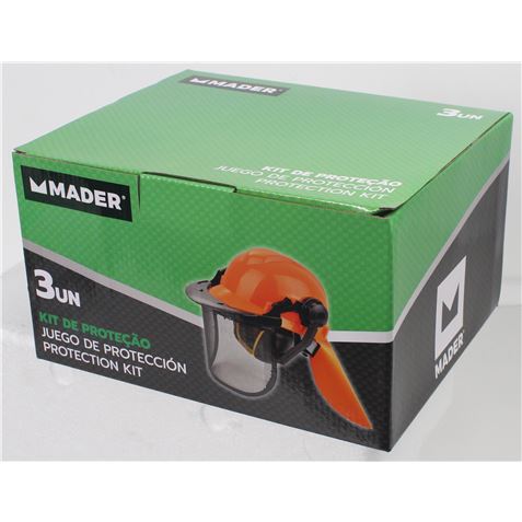 CASCO + PROTECCION FACIAL + AURICULARES MADER - 49056-1