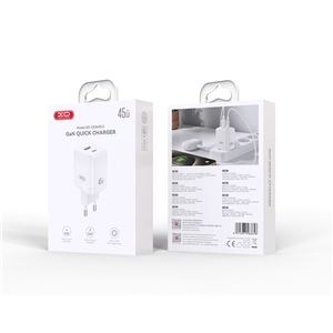 CARGADOR USB+USB-C 45W CE36 BLANCO XO - XOCE36-1