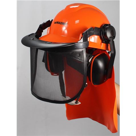 CASCO + PROTECCION FACIAL + AURICULARES MADER - 49056-2