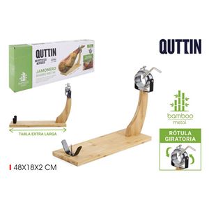 JAMONERO BAMBU-METAL CON ROTULA GIRATORIA QUTTIN - BQ01012876449
