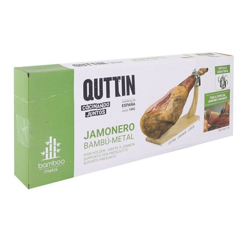 JAMONERO BAMBU-METAL CON ROTULA GIRATORIA QUTTIN - BQ01012876449-1