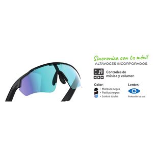 GAFAS DEPORTIVAS BLUETOOTH CON AUDIO-X Y APP TRADUCCION SIMUL GB-7707 GEN-X - GB-7707-2