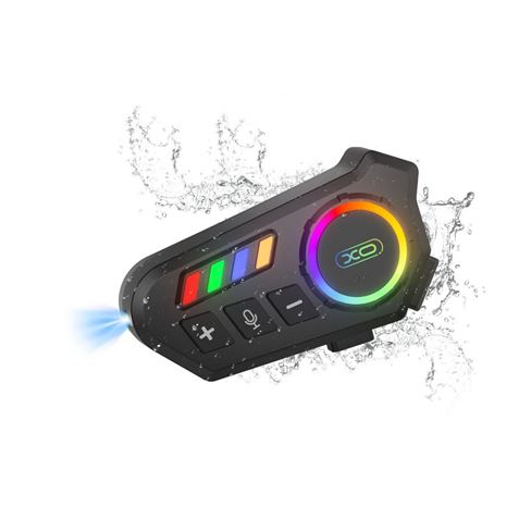 INTERCOMUNICADOR BLUETOOTH PARA CASCO CON RGB BE56 XO - XOBE56-1