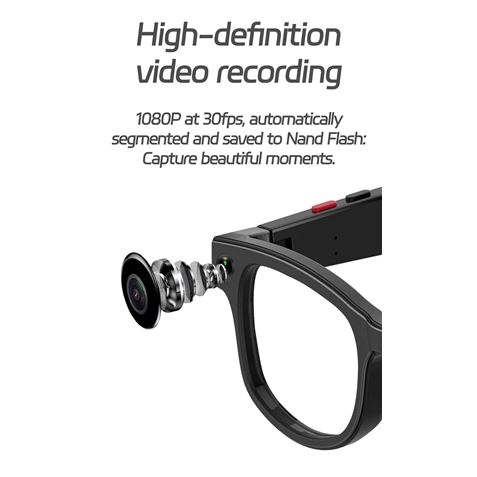 SMART GLASSES GAFAS INTELIGENTES TRADUCCION SIMULTA G1 CAMARA 8MPX NEGRO - GB-7108-8