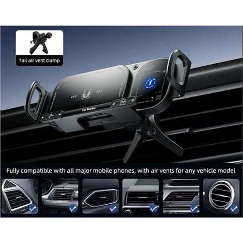 SOPORTE DE COCHE CONTROL TACTIL CON CARGA INALAMBRICA 15W WX042 XO - XOWX042-1