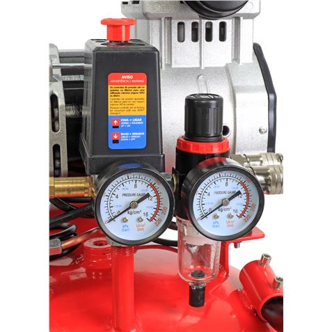 COMPRESOR DE AIRE VERTICAL 50 LITROS | 2HP | 10BAR | SILENCIOSO MADER - 09341-1