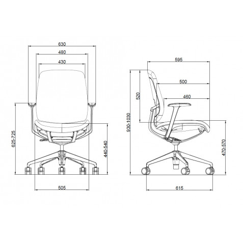 SILLA OFICINA ZENITH COLLECTION CROMAD