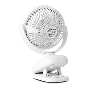 VENTILADOR PORTATIL TIPO CLIP 6" OSCILANTE CON LUZ LED Y BATERÍA MUVIP - MV0665-4