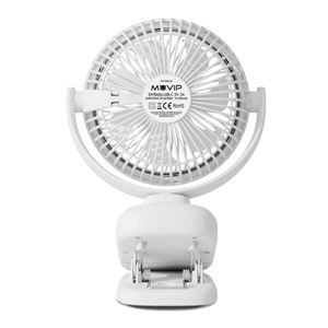 VENTILADOR PORTATIL TIPO CLIP 6" OSCILANTE CON LUZ LED Y BATERÍA MUVIP - MV0665-5