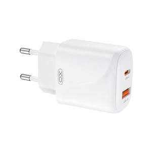 CARGADOR USB+USB-C 20W L158 CON CABLE LIGHTNING BLANCO XO - XOL158LG-1
