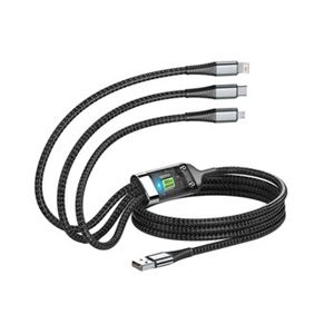 CABLE USB 3 EN 1 LIGHTNING / TIPO-C / MICRO USB) 1.2 METROS - XONB297-2