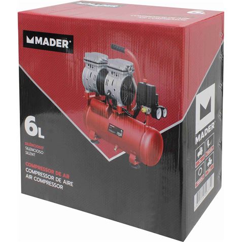 COMPRESOR 6L 0,75HP SILENCIOSO MADER - 09371-1