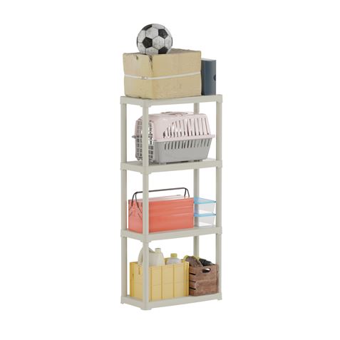 ESTANTERIA POLIPROPILENO MARFIL 4 BALDAS 600X300XH1330MM ARTPLAST - T604E-1