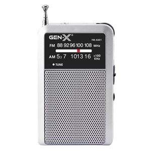 RADIO PORTATIL AM/FM ANALOGICA PLATA FM-4401 GEN-X - FM-4401-1