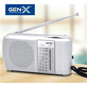 RADIO PORTATIL AM/FM/SW TRES BANDAS GRIS FM-4407 GEN-X - FM-4407