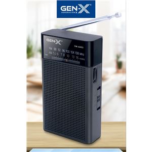 RADIO PORTATIL AM/FM ANALOGICA NEGRA FM-4405 GEN-X - FM-4405