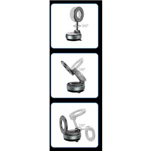 SOPORTE COCHE SMARTPHONE POR VACIO CON BRAZO / MAGNETICO C169 BLANCO XO - XOC169WH-2.JPG