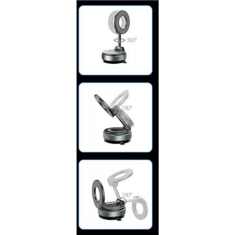 SOPORTE COCHE SMARTPHONE POR VACIO CON BRAZO / MAGNETICO C169 BLANCO XO - XOC169WH-2.JPG