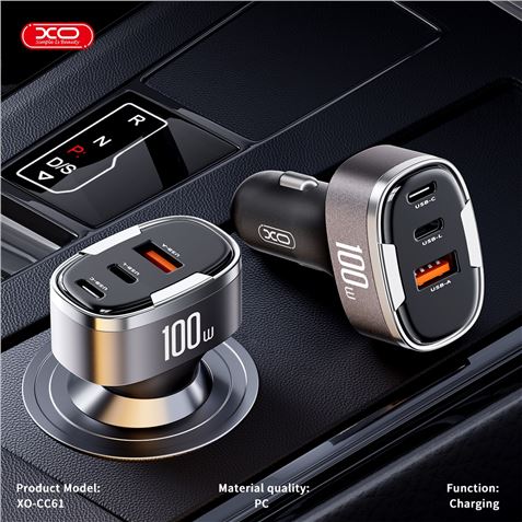 CARGADOR MECHERO CC61 3XUSB 100W XO - XOCC61-2