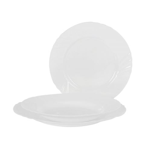 VAJILLA 12 PIEZAS REDONDA BLANCO OPAL EVERETT - 1116NZ512