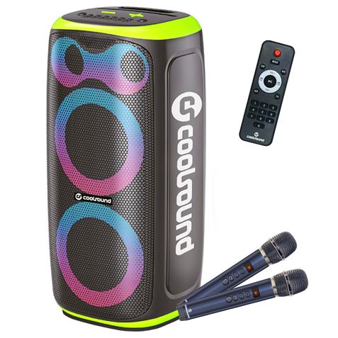ALTAVOZ KARAOKE PORTATIL COOLSOUND BLAST PUMP 2X6.5" 350W VERDE - CS0289