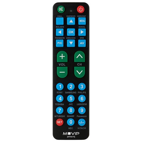 MANDO A DISTANCIA UNIVERSAL BOTONES GRANDES MUVIP - MV0670