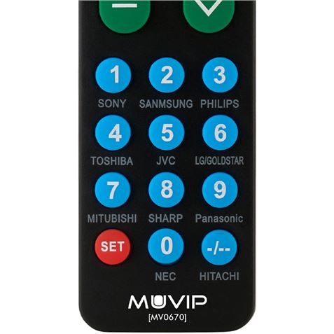MANDO A DISTANCIA UNIVERSAL BOTONES GRANDES MUVIP - MV0670-2