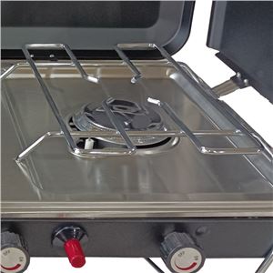 COCINA DE GAS PORTATIL PREMIUM OUTDOOR PLANCHA + DOBLE QUEMADOR MUVIP - MV0666-2