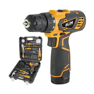 KIT TALADRO ATORNILLADOR 12V 1.5AH + 30 HERRAMIENTAS BLIM - BL0530-1