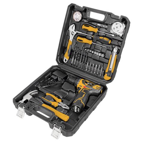 KIT TALADRO ATORNILLADOR 12V 1.5AH + 30 HERRAMIENTAS BLIM - BL0530-4