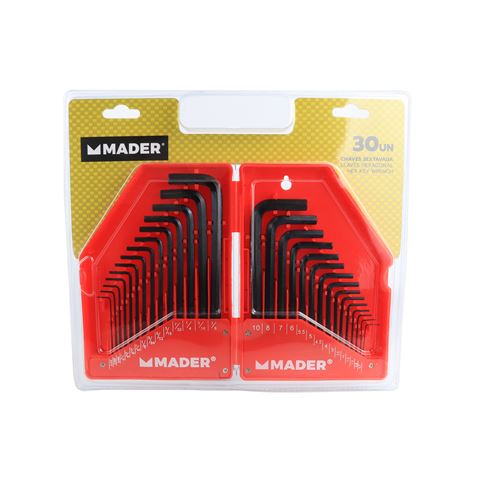 JUEGO DE 30 LLAVES ALLEN CON ESTUCHE MADER - 61161-1