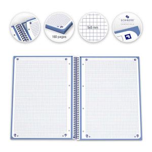 CUADERNO ESPIRAL TAPA DURA AZUL A4+ CUADRICULADO 5X5 OXFORD - 100430197-1