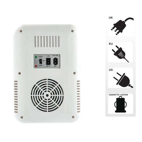 MINI NEVERA 5.5 LITROS 12/220V BLANCO/ESPEJO LED XO - XOCZ015-2