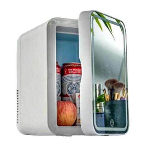 MINI NEVERA 5.5 LITROS 12/220V BLANCO/ESPEJO LED XO - XOCZ015-3