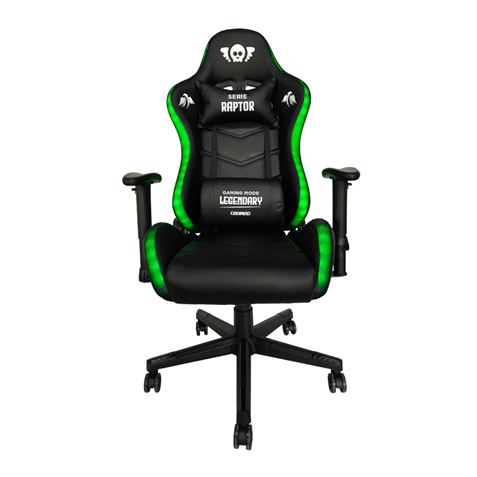 REACONDICIONADA SILLA GAMING RGB SERIE RAPTOR LEGENDARY NEGRA CROMAD - CR1162