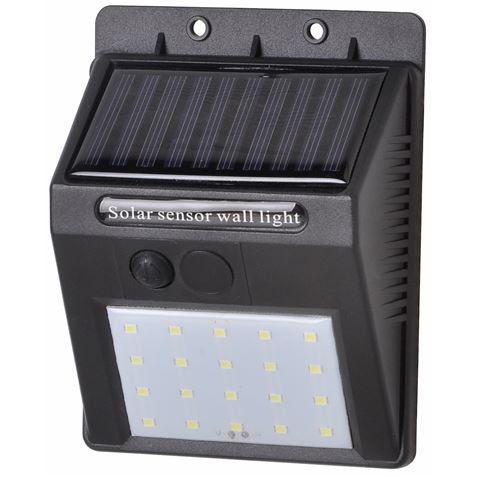 REACONDICIONADO APLIQUE LED SOLAR 30LM NEGRO ELBAT - EB0393