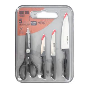 SET 5 PIEZAS DE UTENSILIOS DE COCINA NERO QUTTIN - QT-709628
