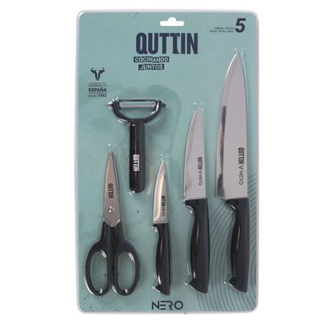 SET 5 PIEZAS DE UTENSILIOS DE COCINA NERO QUTTIN - QT-709622