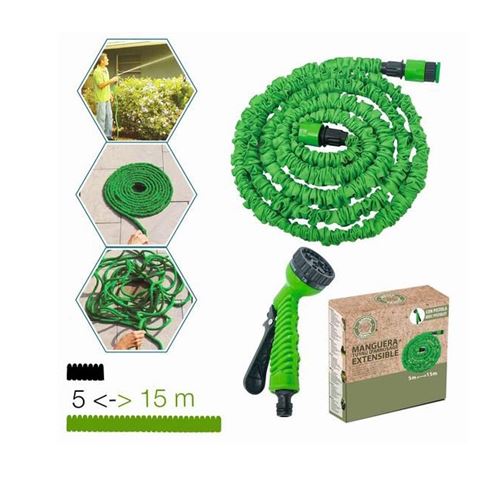 MANGUERA EXTENSIBLE CON PISTOLA HASTA 15 METROS - 00033